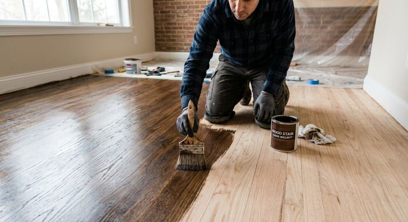 Oak Floor Staining in Overland Park, KS